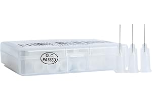 BSTEAN 50 Pack Blunt Tip Dispensing Needle with Luer Lock, Industrial Unsterilized (27G, 1/2 Inch)