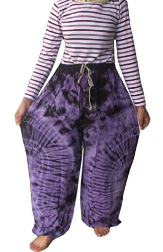 Cotton Rayon Tie Dye Fisherman Yoka Pants Hippie Baggy Trousers
