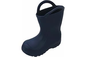 BEARPAW Toddler Rain Boots, Waterproof Rubber Kids Rainboot, Girls/Boys Light Water Shoes for Muddy Park/Hiking