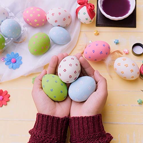 SallyFashion 15 PCS White Wooden Eggs Easter Eggs Fake Eggs for Children DIY Game,Kitchen Craft Adornment,Toy Foods