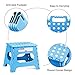 ACSTEP Folding Step Stool for Adults 11 Height Lightweight Plastic Stepping Stool Foldable Step Stool Hold up to 300lbs Non Slip Collapsible Stool Blue