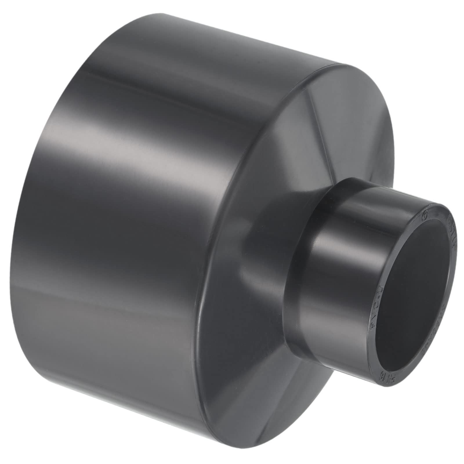 PATIKIL PVC Reducer Pipe Fitting 3.5x1.6 Inch Socket, Straight Coupling Adapter Connector, Grey — image 1