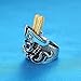 LineAve Men's Stainless Steel Captain Skull Pirate Ring, Size 9, 8h5058s09