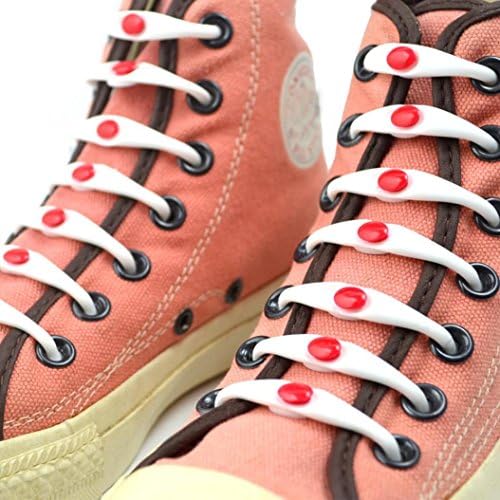 Lazy Shoe Laces, 12Pcs Unisex No Tie Shoelaces Silicone Elastic Sneaker Lazy Shoe Laces for Adults Kids Children Runner Athletes