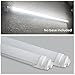 Barrina T8 T10 T12 LED Light Tube, 8ft, R17d, HO, 44W (100W Equivalent), 6500K, 4500 Lumens, R17D Base, Frosted Cover, Dual-Ended Power, Fluorescent Light Bulbs Replacement
