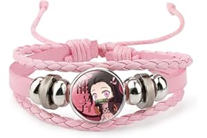 you-beat-you-land Adjustable Pink Dem Slyer Leather Bracelet Christmas and Birthday Gift for Girl,Boy and Woman