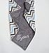 Personalize Double Minky Baby Blanket - Baby Blue/ Gray/White Chevron Minky Front, You Choose SOLID COLOR minky