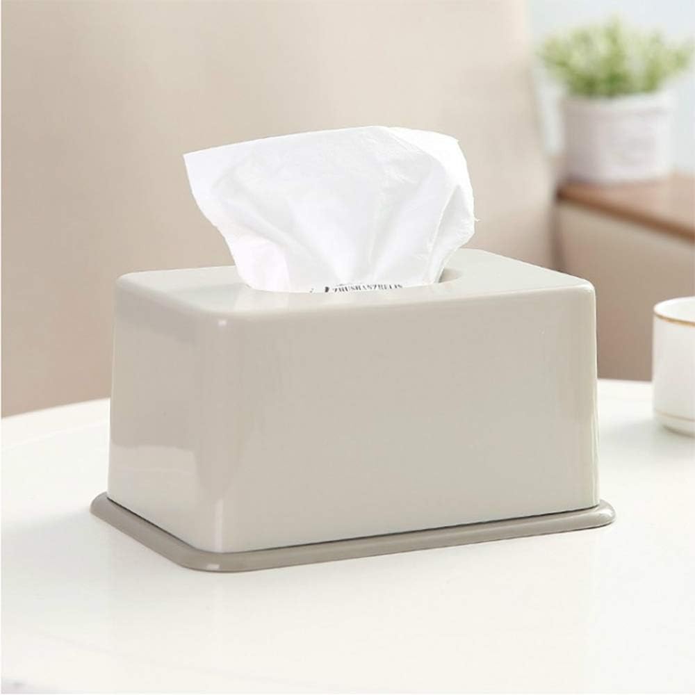 Yjdr Modern Square Plastic Paper Facial Tissue Box Cover, Creative Lifting Plastic Tissue Box Living Room Drawer Tray Home Desktop Napkin Box Tissue Storage Box (Color : Beige)