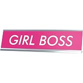 Signs By LITA Pink Girl Boss Novelty Desk Sign