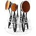eshion 10 Holes Oval Makeup Brush Holder Drying Rack Organizer Cosmetic Shelf Tool