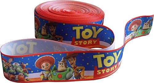 Toy Story Grosgrain Printed Ribbon 1" Wide For Cakes, Crafts, Gift Wrapping, Hair Accessories (2m Length)