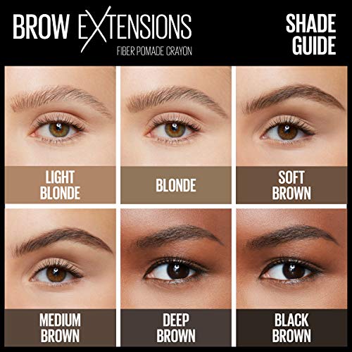 Maybelline Brow Extensions Eyebrow Fiber Pomade Crayon, Fiber Stick