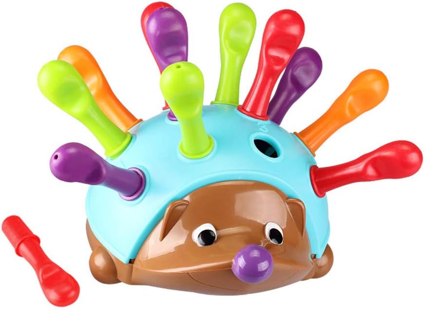 IHOMYIPET The Fine Motor Hedgehog, Sensory, Fine Motor Toy, Training Hand-eye Coordination Early Education Toys (multicoloured)