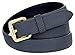 Skinny Women's Snakeskin Embossed Leather Casual Dress Fashion Belt (Navy, Medium)