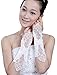 Simplicity Women's Classic Bridal Lace Embroidered Fingerless Gloves