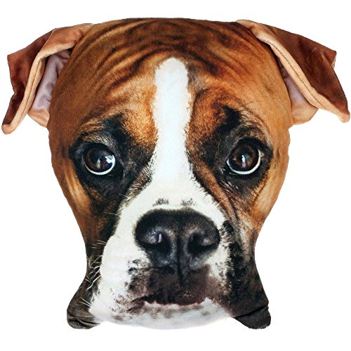 Boxer Plush Pillow Animal Plush Pillow 12 inches x 12 inches x 4 inches