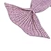 DDMY Knitted Mermaid Tail Blanket For Kids Adult Handmade Crochet Mermaid Sleeping Cotton and Woolen Blanket Warm Soft Living Room Quilt Best Birthday Christmas gift (Light Purple-Kids)