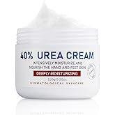JYOVQXF 40% Urea Foot Cream with 2% Salicylic Acid Dry, Cracked Heel Treatment Callus Remover for Feet, Hands, Elbows Knees Tea Tree, Aloe Hyaluronic Acid Moisturizing Formula, 5.29 oz