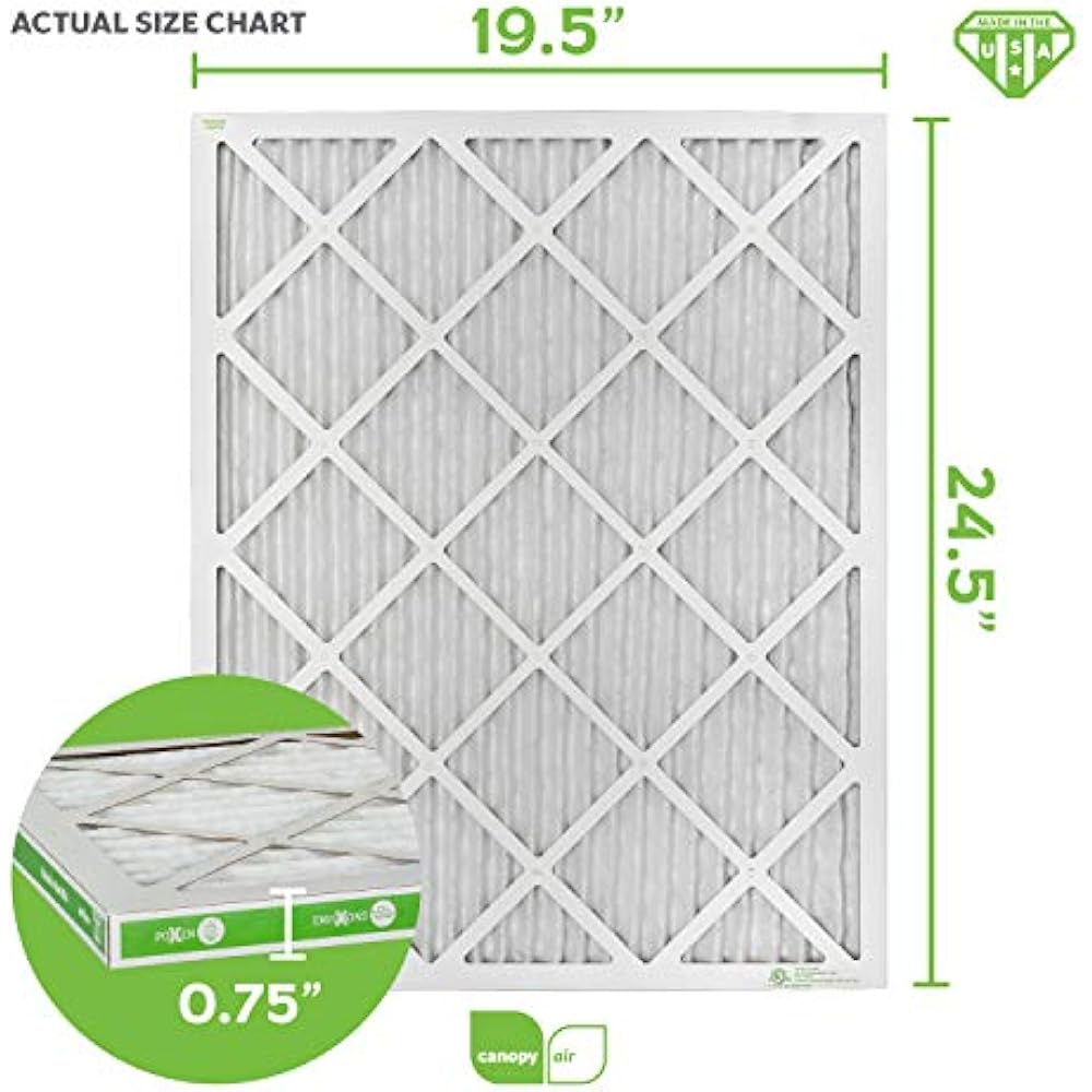 20x25x1, Home AC Furnace Air Filter, MERV 8, Made In The USA, 6Pack