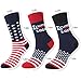 TANGDIAABBCC Petoor Cloudy Come CoN 6 Pairs Donald Trump 2020 Socks American Flag Socks for President Trump Election Father's Gift