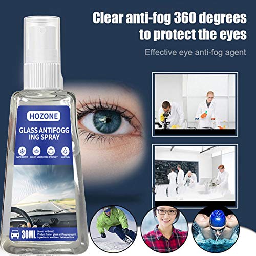 Clacce Anti-Nebel-Spray, Anti-Fog Auto-Glas Antibeschlagmittel, Antibeschlag Spray für Brillengläsern vor beschlagenden (30ML)