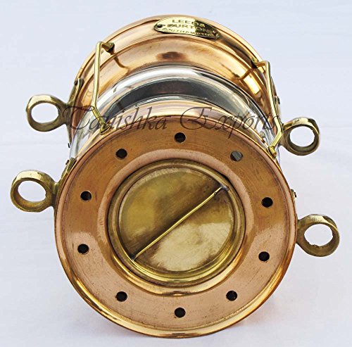 Tanishka Exports Nautical Anchor Oil Lamp Decorative Hanging Lamp Vintage Style Lantern Brass & Copper Lantern
