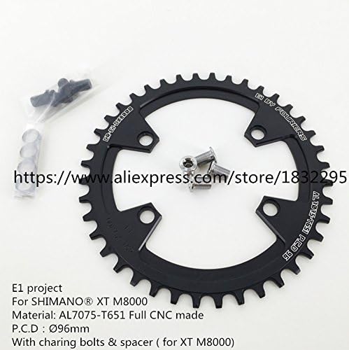 NewWayHub 7075T6 CNC mtb Chain Ring 96mm PCD MTB bike bicycle crank chainring tooth Disc / chain ring For XT M8000 Bicycle Accessories,36T blue