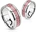 Pink Carbon Fiber Ring Polished Comfort Fit