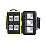 JJC Deluxe XQD Card Case Holder SD Card Case Holder for Storage and Protection of 3 XQD Card and 4 SD Card,Water-Resistant and Shockproof