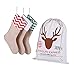 YYout 3 Pack Natural Burlap Christmas Stockings for Classic Holiday Decoration and Gift Holder, with 1 Pcs Personalized Jumbo Santa Bag (4 Pack)