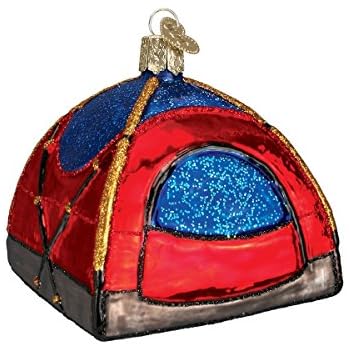 Old World Christmas Camping Outdoor Collection Glass Blown Ornaments for Christmas Tree Dome Tent