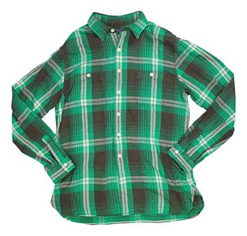 Polo ralplh lauren indigo plaid button front flannel sh…