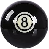Sinkkuma Billiards 8 Cue Balls,2-1/4 Inch Billiard Ball,Regulation Size,Black 8 Pool Ball,Replacement Ball
