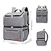 Lifewit 18L 34-Can Insulated Cooler Bag Backpack, Double Decker Lunch Bag Soft-Sided Cooling Bag for Beach/Picnic/Camping/BBQ, Greythumb 1