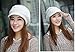 HINDAWI Winter Hats for Women Girls Warm Wool Knit Snow Ski Skull Cap with Visor (White)