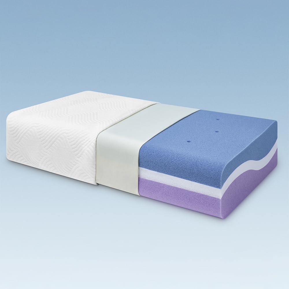 Photo 1 of Huhu Sleep Firm Pro Cube Pillow for Side Sleeper, Cooling Memory Foam Pillows with Two Side Four Types of Softness for Neck and Shoulder Pain, King or Queen 24"x12"x6"