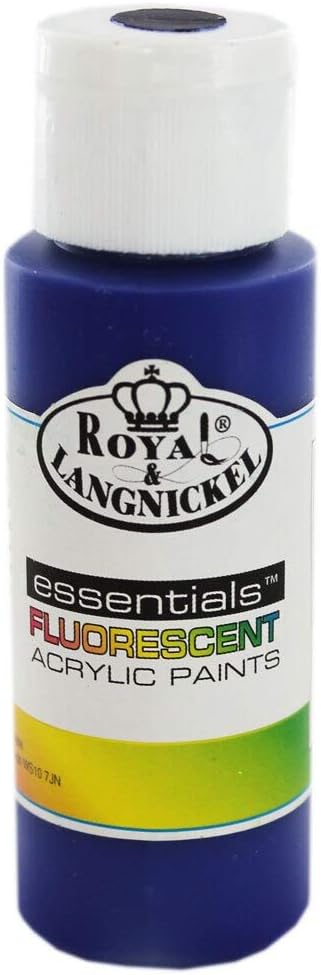Royal & Langnickel Acrylic Paint - 59ml FLUORESCENT SAPPHIRE BLUE, 59 ml (Pack of 1)