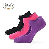 Fitglam Yoga Socks for Women – Best Grip Non-Slip Cotton Socks for Barre Pilates and Ballet