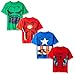 Marvel Toddler Boys' Costume 4-Pack T-Shirt, Red/Royal/Kelly Green/Red, 2T