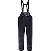 RainRider Rain Bib Pants for Men Women 150D Oxford Safety Trousers Heavy Duty Waterproof Work Pants Rip-Stop Overalls