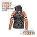 Harley-Davidson Women's Genuine Oil Can Burnout Graphic Full Zip Hoodie (Grey)