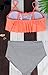 Newbely High Waisted Bikini Swimsuits Bathing Suits For Women Two Pieces (Orange,L)