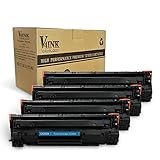 V4INK 4 Pack Compatible Toner Cartridge Replacement for HP 83A CF283A, for use in HP Laserjet Pro MFP M225dn M225dw M127fw M127fn M201dw M201n M125nw M125a Series Printers