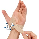 FORTEMOTUS CMC Thumb Brace Joint Support Splint, Beige, Left Hand, Large | Stabilizer for Thumb CMC Joint Pain, Tendonitis, Osteoarthritis, Instability, Comfortable for All Day Use, Versatile Use