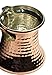 MisterCopper Hammered Copper Turkish Greek Coffee Pot Coffee Maker Cezve Ibrik With Wooden Handle 1 mm (10oz)
