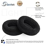 Replacement Ear Pads For Headphones By Senitek Protein Leather Earphone Covers - Memory Foam For Unmatched Comfort & Noise Blocking - Headset Cushions - 8 compatible models - Velor