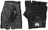 Valeo GMLS Meshback Lifting Gloves With Genuine Leather Padded Palms, Cotton Mesh Backs, And Soft Terry Lining, Large