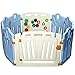 Kiddygem Puzzle and Beep Fun Baby 10 Panels Playpen, Blue