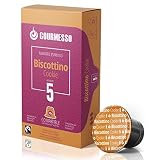 Gourmesso Biscottino (Cookie) - 10 Espresso Capsules Comptaible with Nespresso Machines 100% Fairtrade Coffee