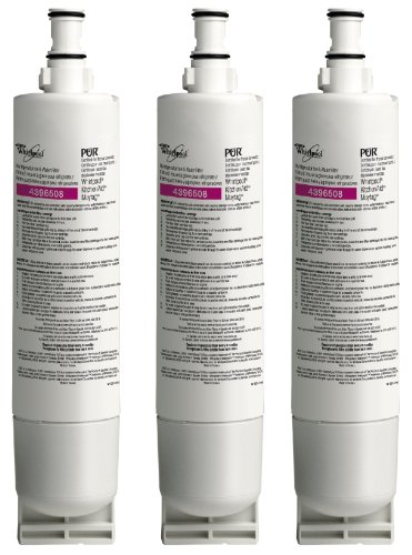 Whirlpool 4396508T KitchenAid MayTag Side-by-Side Refrigerator Water Filter, 3-Pack